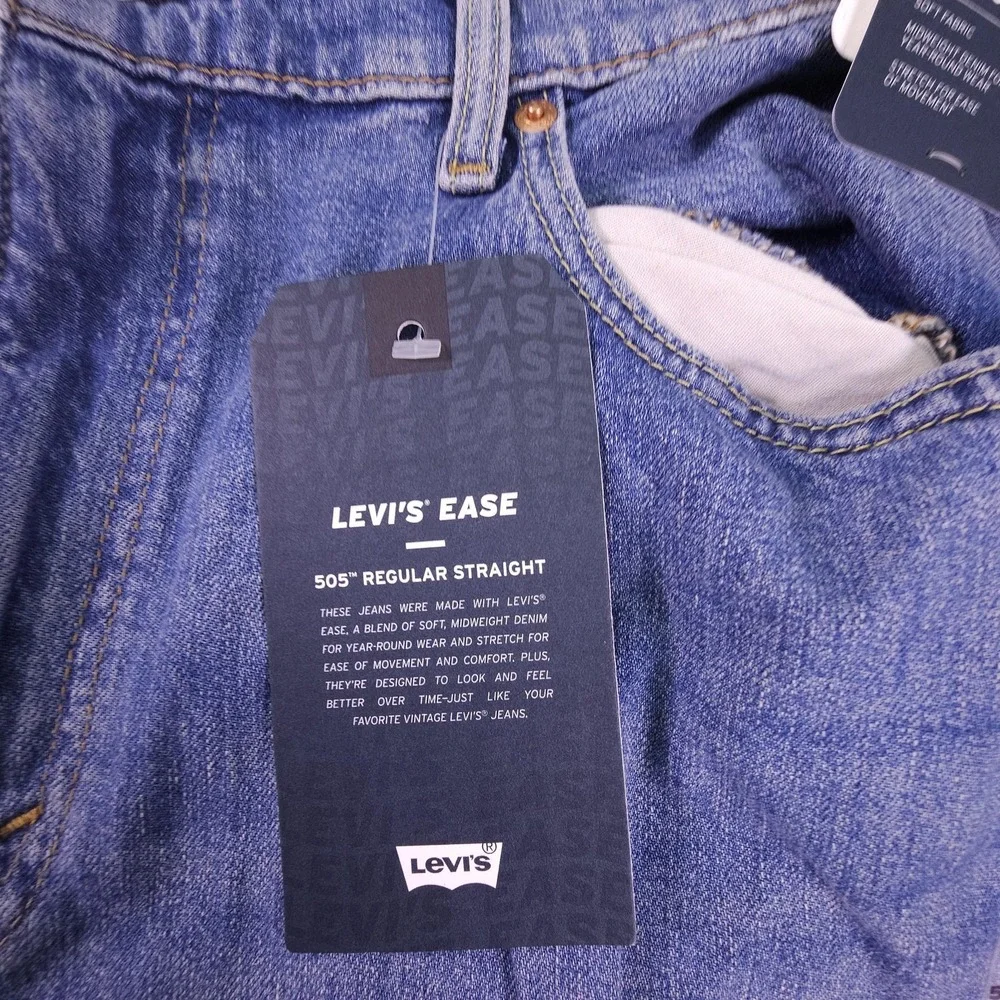 Levis‎ 505 Mens Jeans 40x30 Blue Regular Straight Stretch Denim Levis Ease